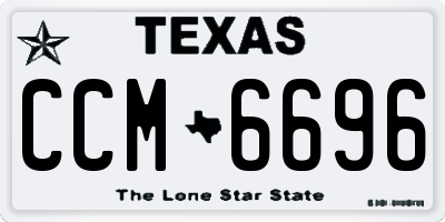 TX license plate CCM6696