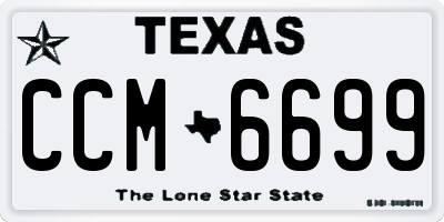 TX license plate CCM6699