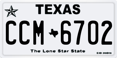 TX license plate CCM6702