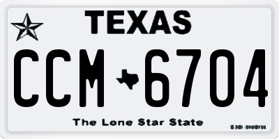 TX license plate CCM6704