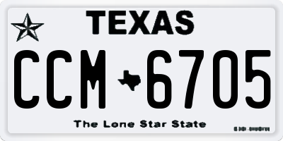 TX license plate CCM6705