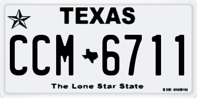 TX license plate CCM6711