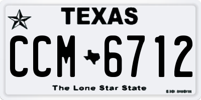 TX license plate CCM6712