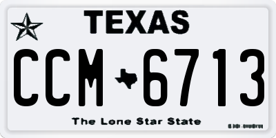 TX license plate CCM6713