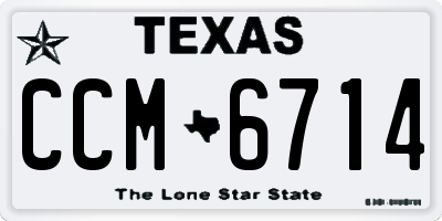 TX license plate CCM6714