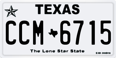 TX license plate CCM6715