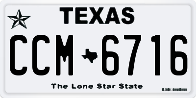 TX license plate CCM6716