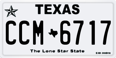 TX license plate CCM6717