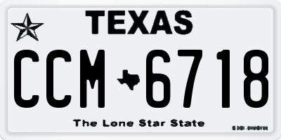 TX license plate CCM6718