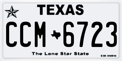 TX license plate CCM6723