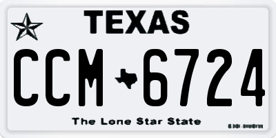 TX license plate CCM6724