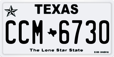 TX license plate CCM6730