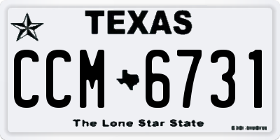 TX license plate CCM6731