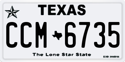 TX license plate CCM6735