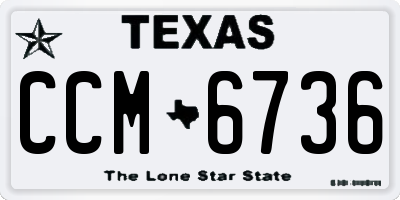 TX license plate CCM6736