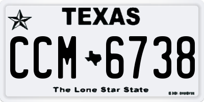 TX license plate CCM6738