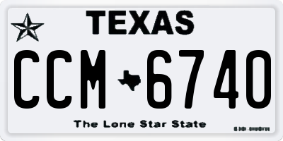 TX license plate CCM6740