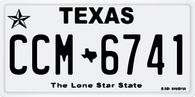 TX license plate CCM6741