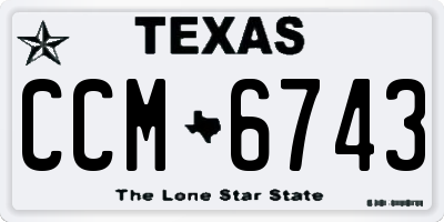 TX license plate CCM6743