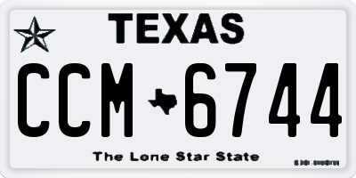 TX license plate CCM6744