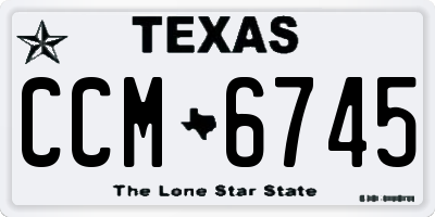 TX license plate CCM6745