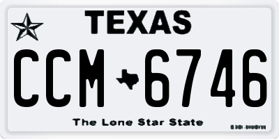 TX license plate CCM6746