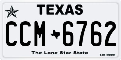 TX license plate CCM6762