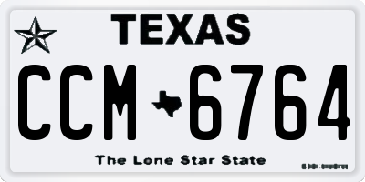 TX license plate CCM6764