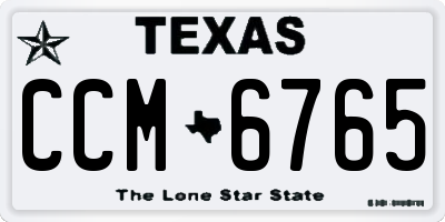 TX license plate CCM6765