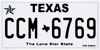 TX license plate CCM6769