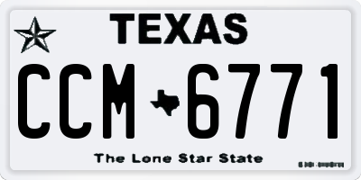 TX license plate CCM6771