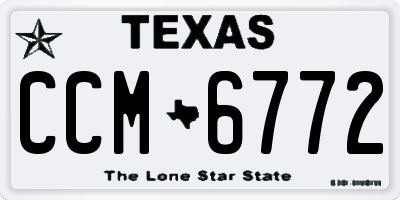 TX license plate CCM6772