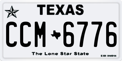 TX license plate CCM6776