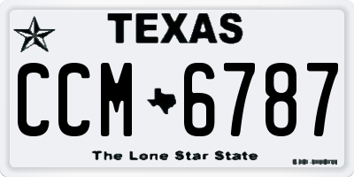 TX license plate CCM6787