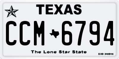 TX license plate CCM6794