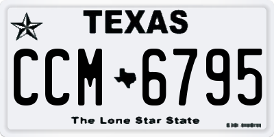 TX license plate CCM6795