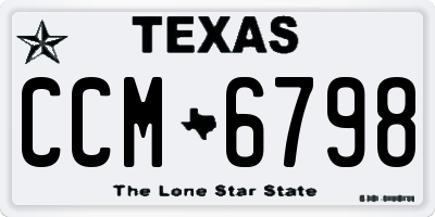 TX license plate CCM6798