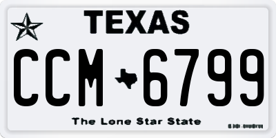 TX license plate CCM6799