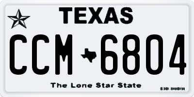 TX license plate CCM6804