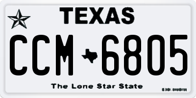 TX license plate CCM6805