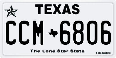 TX license plate CCM6806
