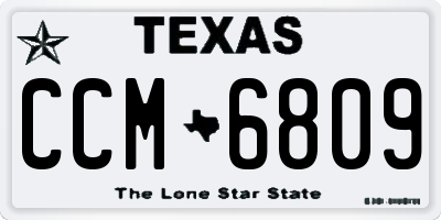 TX license plate CCM6809