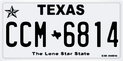 TX license plate CCM6814