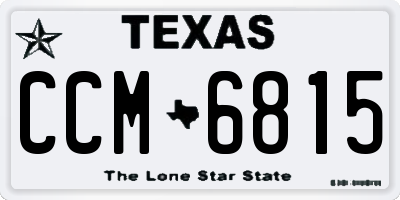 TX license plate CCM6815