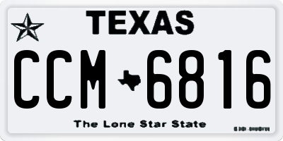 TX license plate CCM6816
