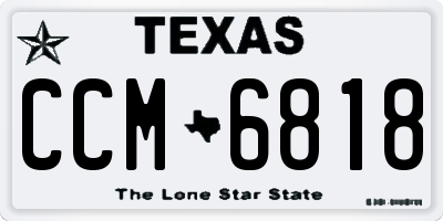 TX license plate CCM6818