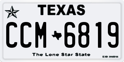 TX license plate CCM6819