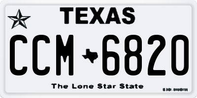 TX license plate CCM6820