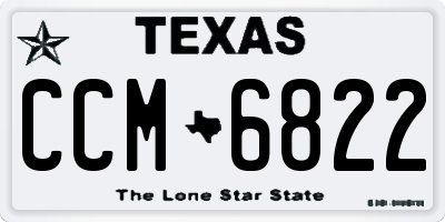 TX license plate CCM6822