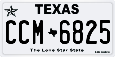 TX license plate CCM6825